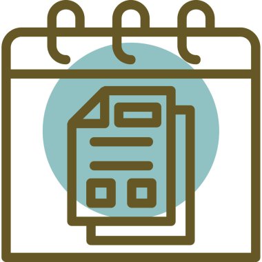 Dolu takvim tarihi gün simgesi - özet biçimi