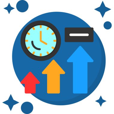 saat zaman ok simgesi ile doldurulmuş - özet biçimi