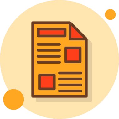 belge simgesi vektör illüstrasyonu