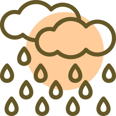 yağmur ikonu vektör illüstrasyonu