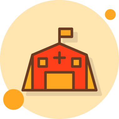 Hastane web simgesi vektör illüstrasyonu