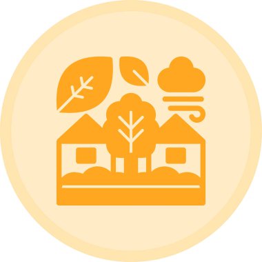 Sonbaharın tek bir izole edilmiş simgesinin vektör çizimi