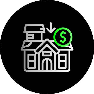 Dolar simgesi vektör illüstrasyonu