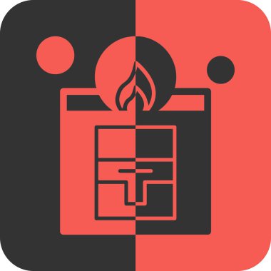 Ateş vektörü simgesini ateşle