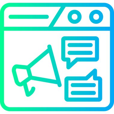 Konuş. Web simgesi basit tasarım