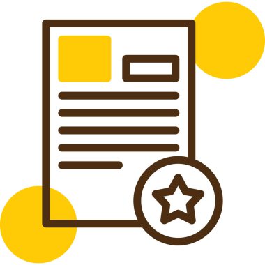 belge simgesi vektör illüstrasyonu