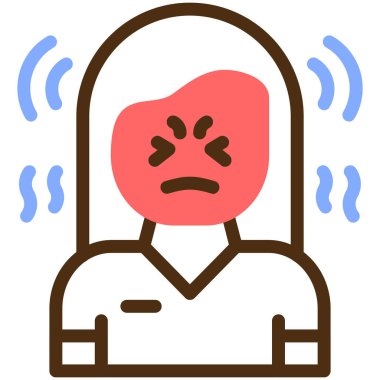 Baş ağrısı. Web simgesi basit illüstrasyon