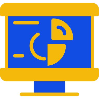 Bilgisayar ekranının vektör illüstrasyonu