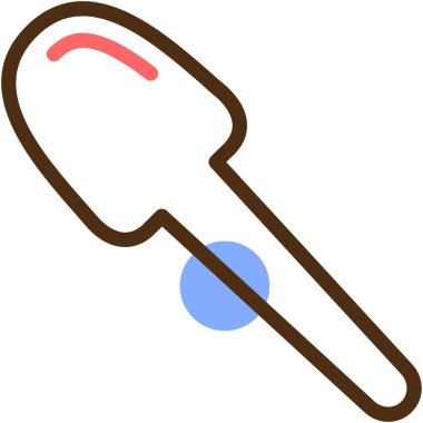 Şekerli dondurma ikonu ana hatlarıyla doldurulmuş