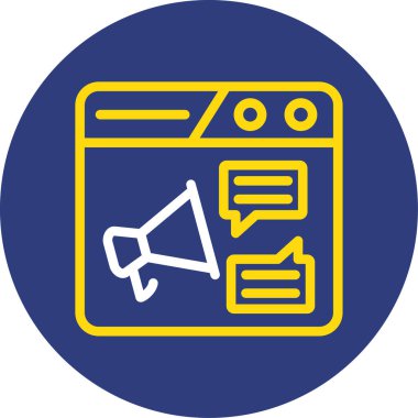 Konuşmacı. Web simgesi basit tasarım