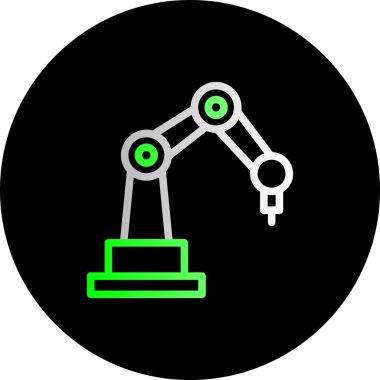 robotik kol simgesi, basit vektör