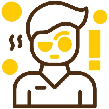 avatar yüz ifadesi simgesi - taslak biçimi