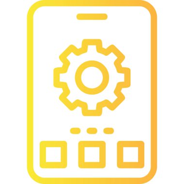 Akıllı telefon. Web simgesi basit illüstrasyon