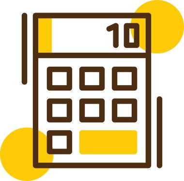 Hesap makinesi. Web simgesi basit illüstrasyon