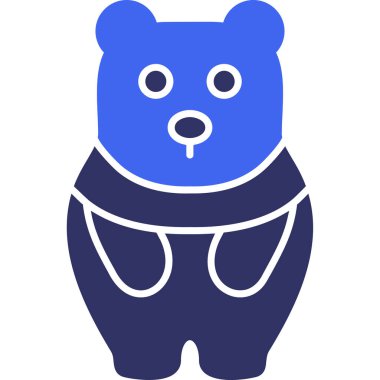 Ayı. Web simgesi basit illüstrasyon