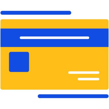 Kredi kartı simgesi, vektör illüstrasyonu