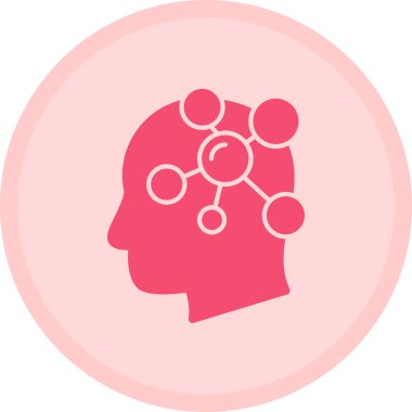 Beyin. Web simgesi basit illüstrasyon