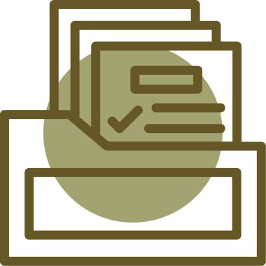 Belge. Web simgesi basit illüstrasyon