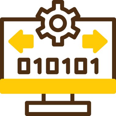 Bilgisayar. Web simgesi basit illüstrasyon