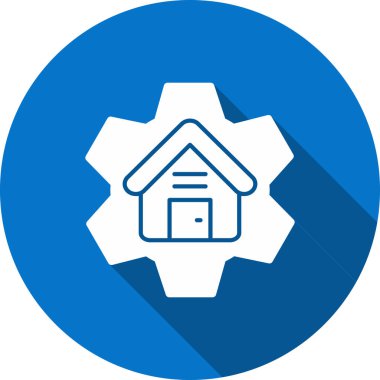 Ev. Web simgesi basit illüstrasyon