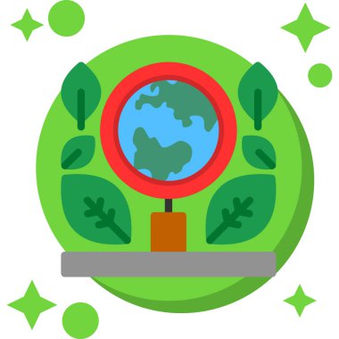 Ağacı olan ve vektör illüstrasyon tasarımı bırakan dünya gezegeni