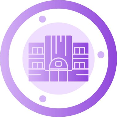 Bina. Web simgesi basit illüstrasyon