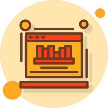 iş finans simgesi doldurulmuş ana hat biçiminde