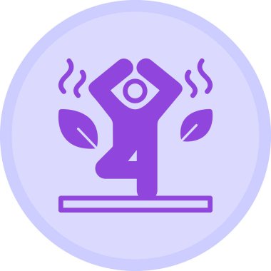 yoga. Web simgesi basit illüstrasyon