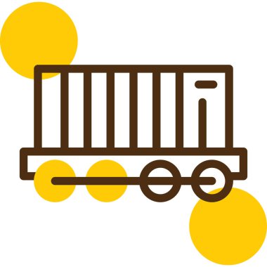 Vagon simgesi vektör illüstrasyonu