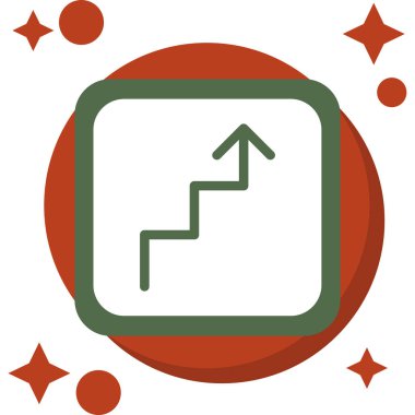 Merdiven simgesi, vektör illüstrasyonu