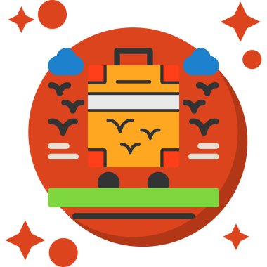 çanta çanta simgesi düz biçimli