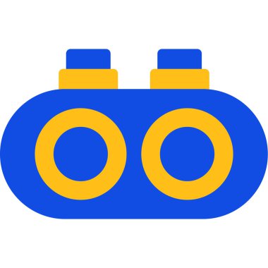 dürbün vektör simgesi. düz renk biçimi.