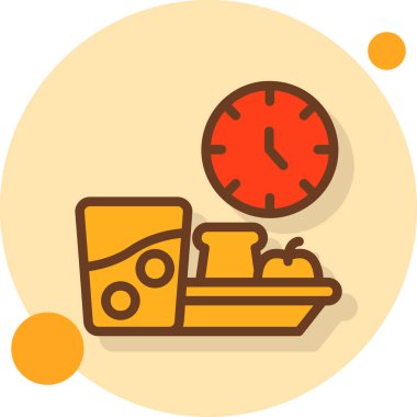 Saat simgesi vektör illüstrasyonu