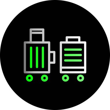 vektör benzin istasyonu simgesi, basit vektör illüstrasyonu