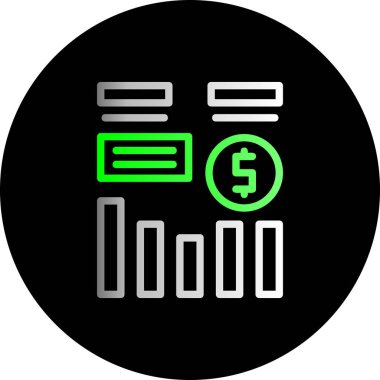 para ve yatırım simgesi, vektör illüstrasyonu