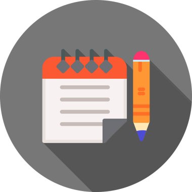 kalem ve kalem renkli vektör simgesi