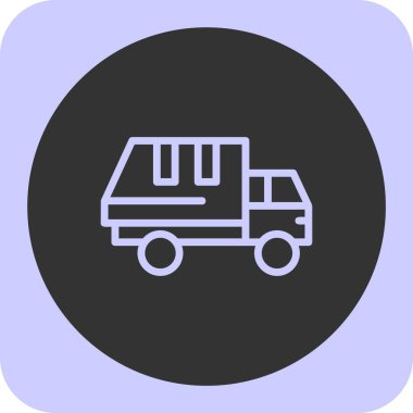 kamyon simgesi, vektör illüstrasyonu