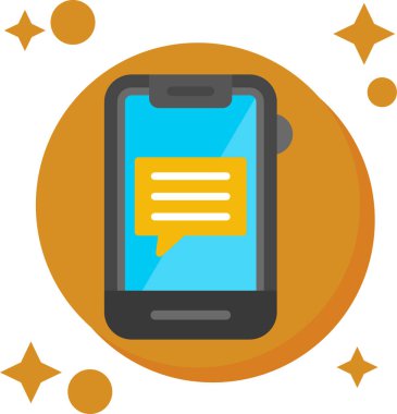 Konuşma baloncuklu akıllı telefon