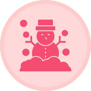 Kardan adam. Web simgesi basit illüstrasyon