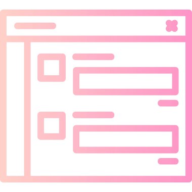 Web sitesi simgesi, web basit tasarım illüstrasyonu