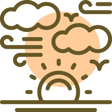 iklim iklim iklimi simgesi doldurulmuş ana hatlar biçiminde