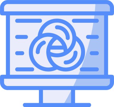 Bilgisayar. Web simgesi basit illüstrasyon