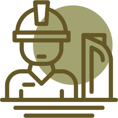 Mühendis. Web simgesi basit illüstrasyon