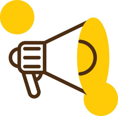 Konuşmacı. Web simgesi basit illüstrasyon