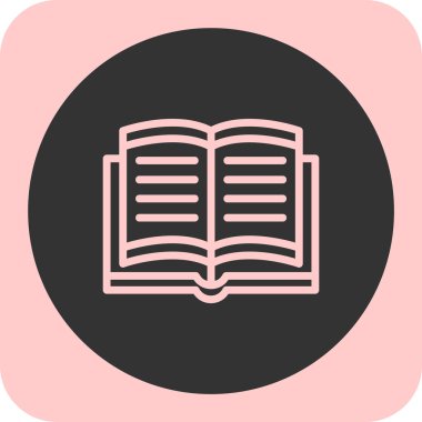 Kitap Simgesi. Vektör İllüstrasyonu