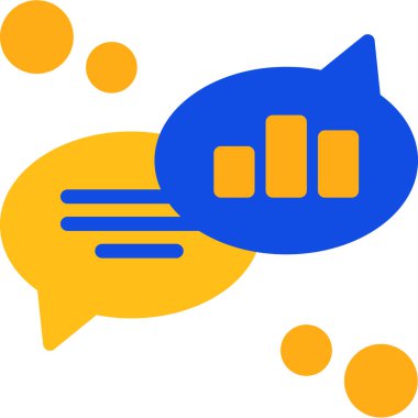 Konuş. Web simgesi basit illüstrasyon