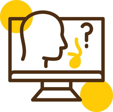 Soru cevabı. Web simgesi vektör illüstrasyonu