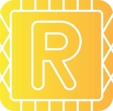 R harfinin vektör illüstrasyonu