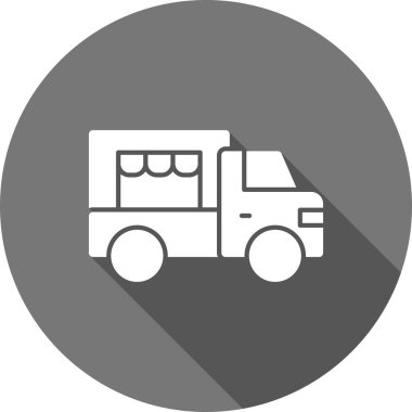 Kamyon simgesinin vektör illüstrasyonu