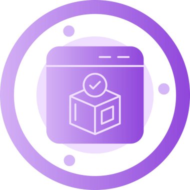 Teslimat. Web simgesi basit illüstrasyon